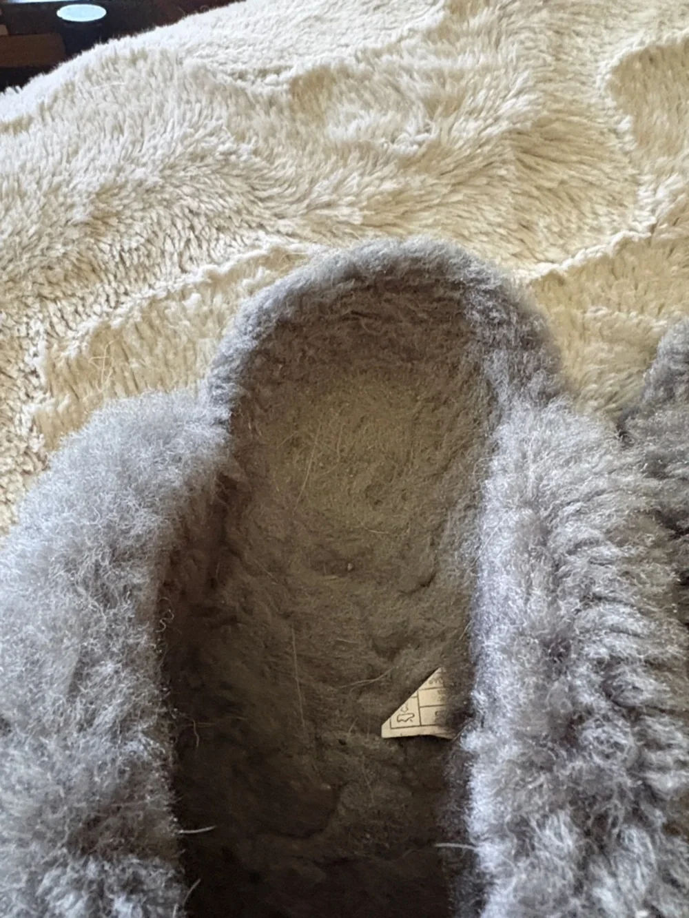 UGG Brown Suede Shearling Cuff Slip-On Flats I wear 8 1/2 and they’re fine